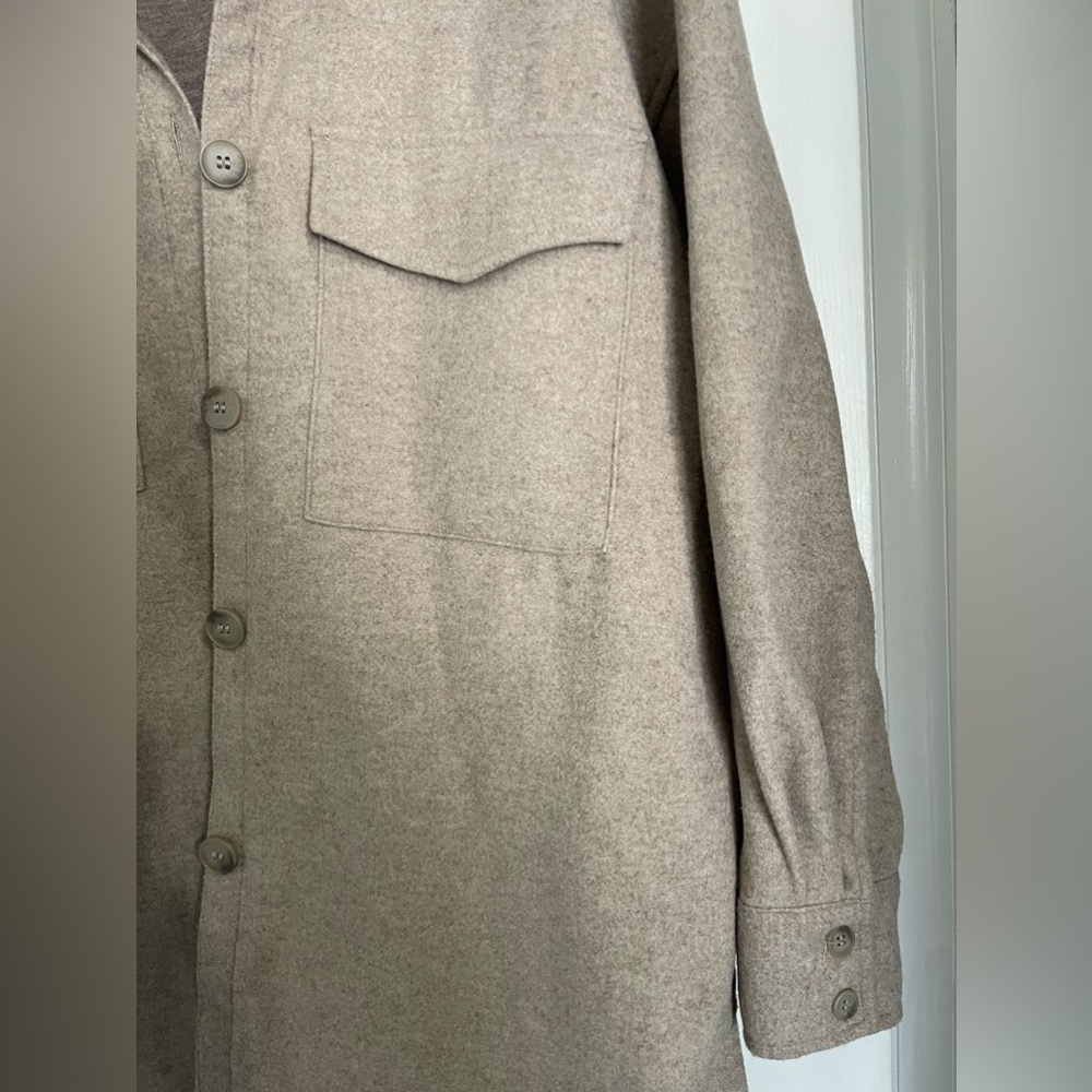 H&M Relaxed Fit Shirt Jacket - Beige